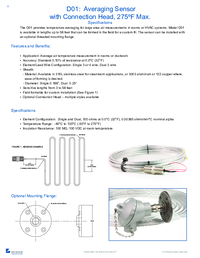 Thumbnail of document Data Sheet - D01 Averaging Sensor